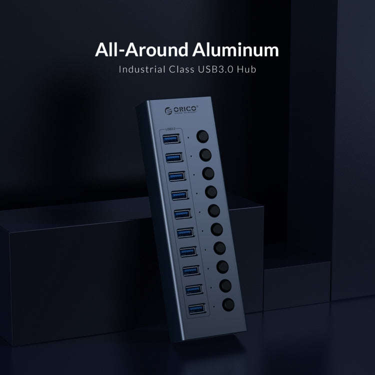 ORICO BT2U3-13AB-GY-BP Multi-Ports Individual Switches HUB, EU Plug