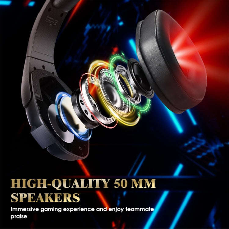 KOTION EACH G3000 3.5mm & USB Plug Stereo RGB Light Gaming Headset with Omni-directional Mic, Cab...