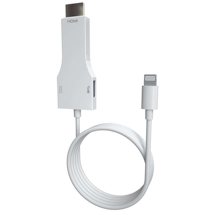 NK-1078 8 Pin to HDMI Male + USB Female Adapter Cable, Length1m