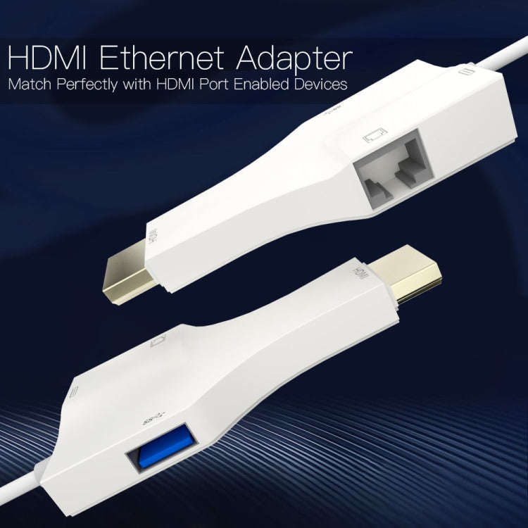 NK-1079 8 Pin to HDMI Male + USB Female + RJ45 Female Adapter Cable, Length1m