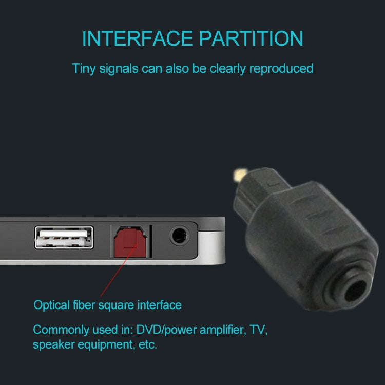 EMK Round Port to Square Port Conversion Head Optical Fiber Adapter Audio Adapter