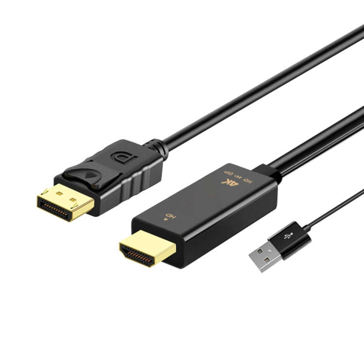 Onten H147 HDMI Male + USB 2.0 Male to DisplayPort Male Adapter Cable, Length1.8m
