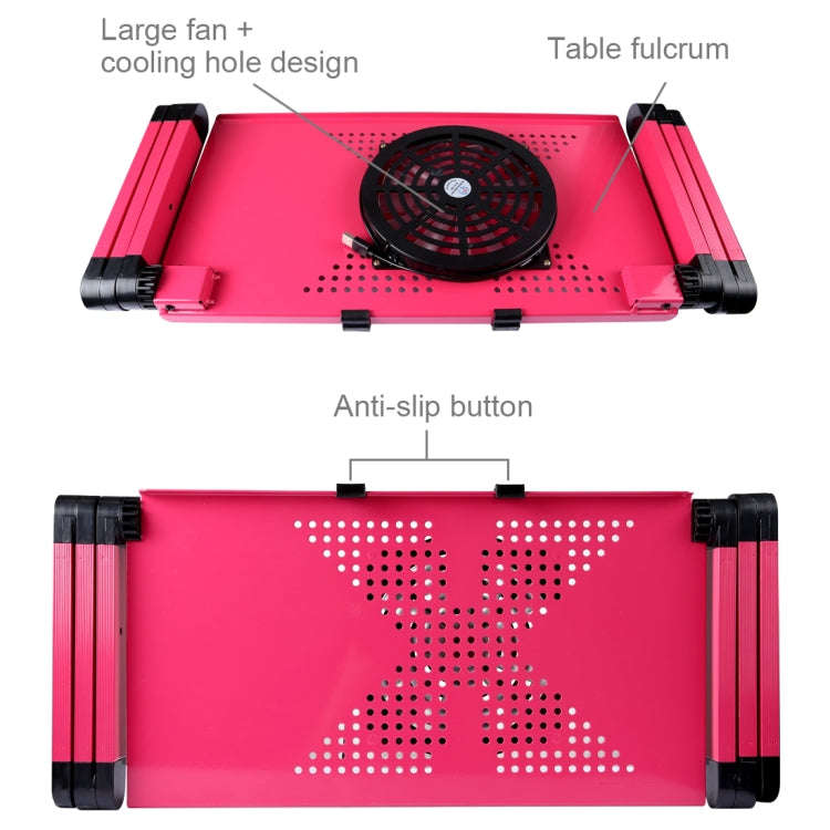 Laptop Stand E-Table. Foldable, Adjustable, Portable with Cooling Fans.