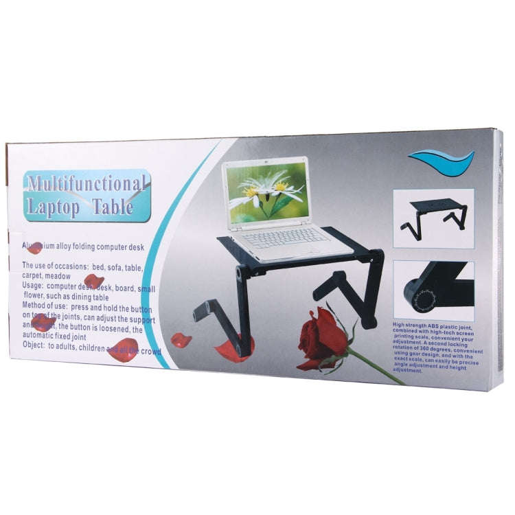 Portable 360 Degree Adjustable Foldable Aluminium Alloy Desk Stand with Mouse Pad for Laptop / No...