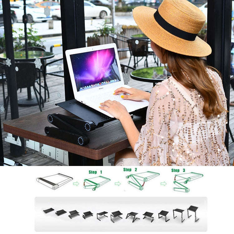 Portable 360 Degree Adjustable Foldable Aluminium Alloy Desk Stand for Laptop / Notebook, without...