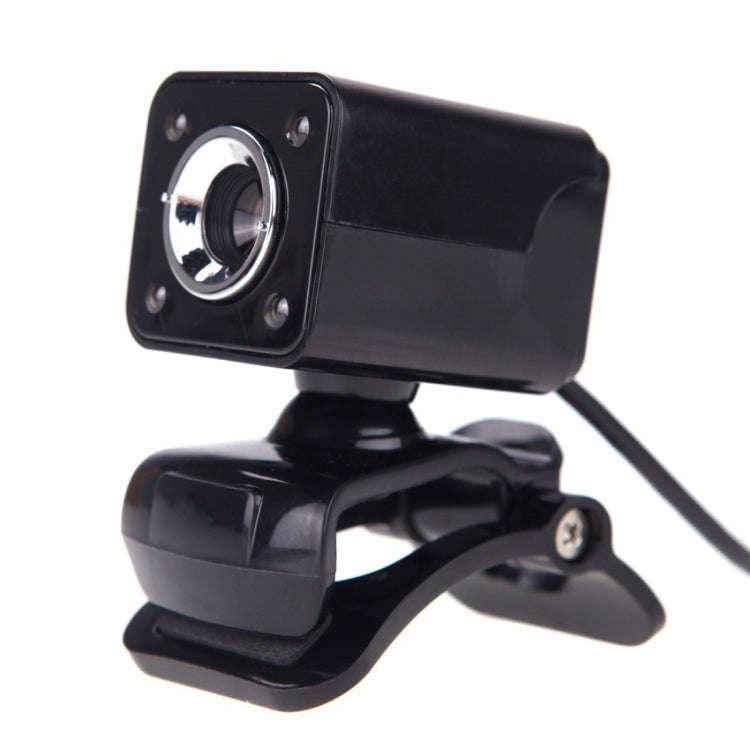 A862 360 Degree Rotatable 480P WebCam USB Wire Camera with Microphone & 4 LED lights for Desktop ...