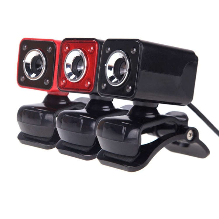 A862 360 Degree Rotatable 480P WebCam USB Wire Camera with Microphone & 4 LED lights for Desktop ...