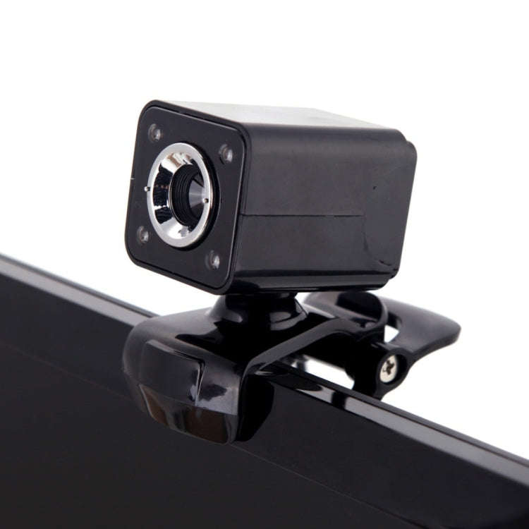 A862 360 Degree Rotatable 480P WebCam USB Wire Camera with Microphone & 4 LED lights for Desktop ...