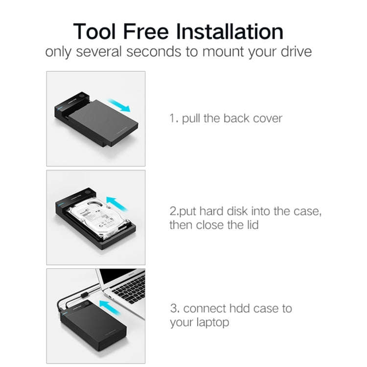 UGREEN US222 HDD Enclosure 2.5 / 3.5 inch SATA to USB 3.0 SSD Adapter Hard Disk Drive Box Externa...