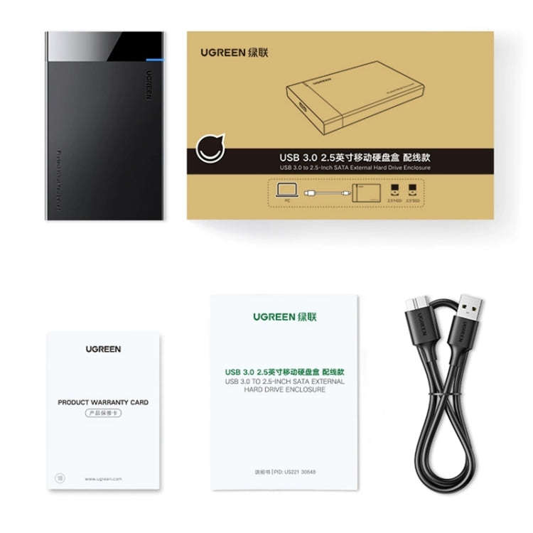 UGREEN US221 HDD Enclosure 2.5 inch SATA to USB 3.0 SSD Adapter Hard Disk Drive Box External HDD ...