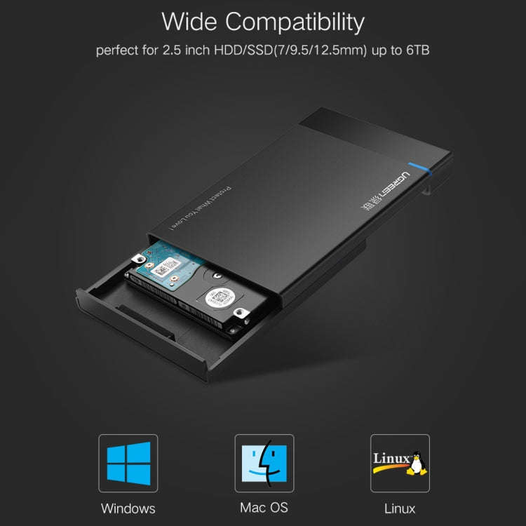 UGREEN US221 HDD Enclosure 2.5 inch SATA to USB 3.0 SSD Adapter Hard Disk Drive Box External HDD ...