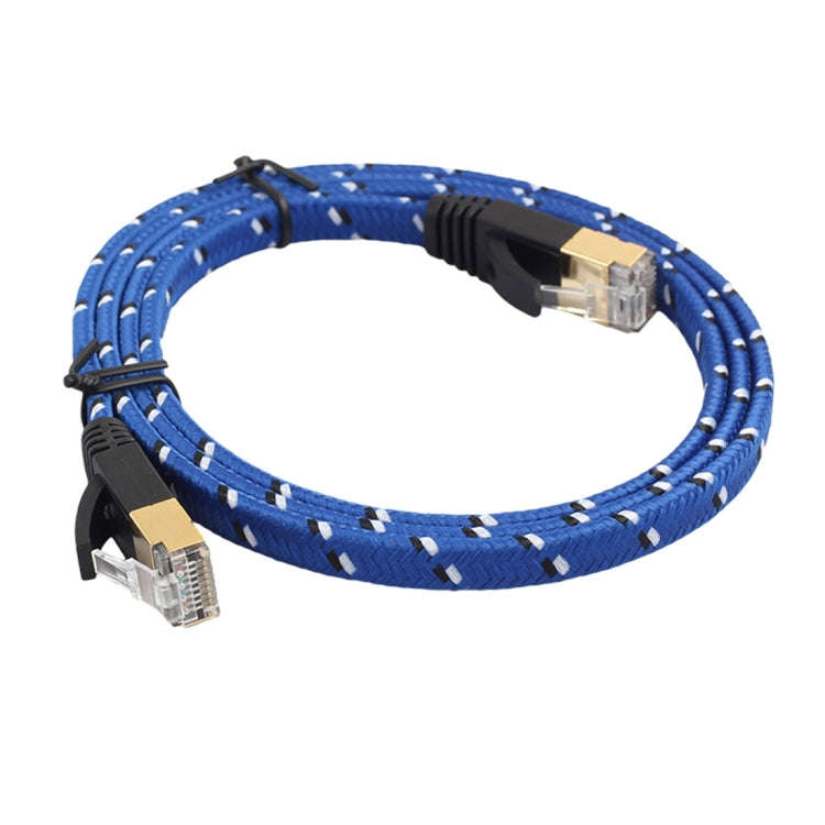 1m Gold Plated CAT-7 10 Gigabit Ethernet Ultra Flat Patch Cable for Modem Router LAN Network, Bui...