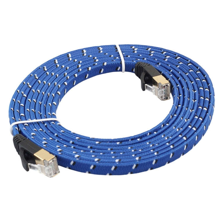 8m Gold Plated CAT-7 10 Gigabit Ethernet Ultra Flat Patch Cable for Modem Router LAN Network, Bui...