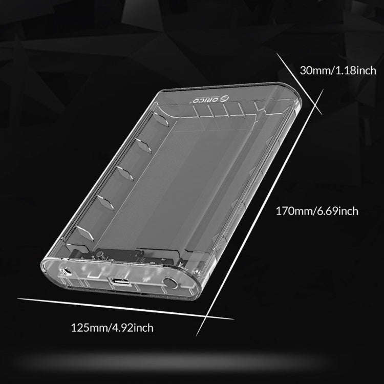 ORICO 3139U3 3.5 inch SATA HDD USB 3.0 Micro B External Hard Drive Enclosure Storage Case(Transpa...