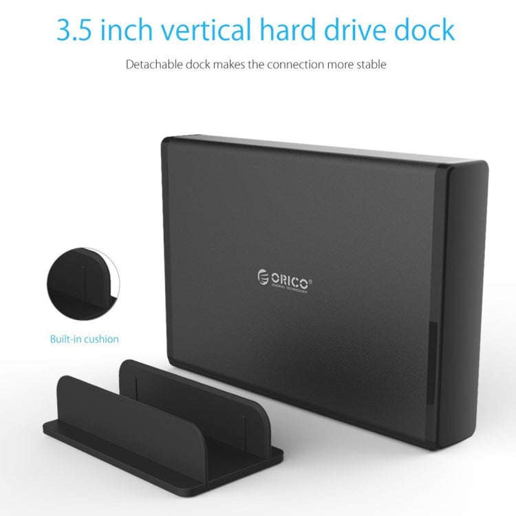 ORICO 7688U3 Vertical Aluminum External Hard Drive Enclosure Storage Case Hard Drive Dock for 3.5...