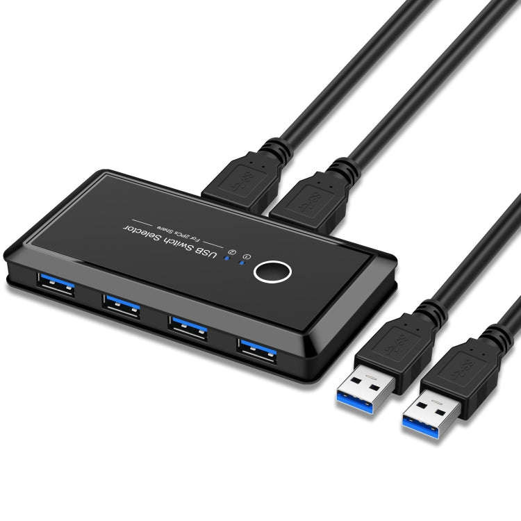 UK204V Drive-free USB 3.0 Switch Selector 2 USB Ports Sharing 4 USB Ports Switcher Adapter for Mo...