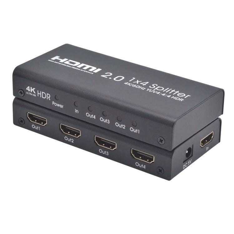 AYS-14V20 HDMI 2.0 1x4 4K Ultra HD Switch Splitter(Black)