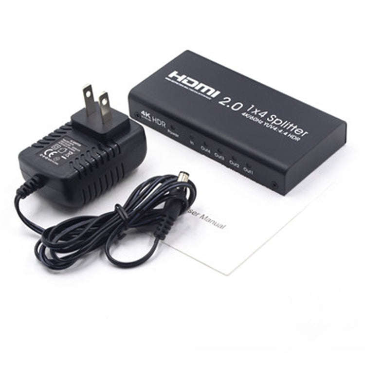 AYS-14V20 HDMI 2.0 1x4 4K Ultra HD Switch Splitter(Black)