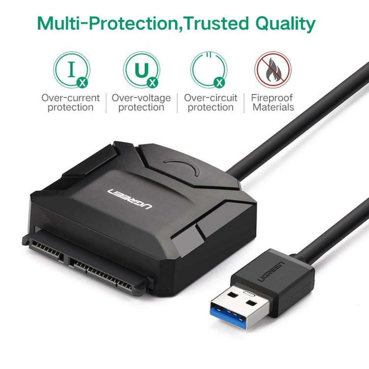 UGREEN USB 3.0 to SATA Adapter Cable Converter for 2.5 / 3.5 inch Hard Drive Disk HDD and SSD, Su...