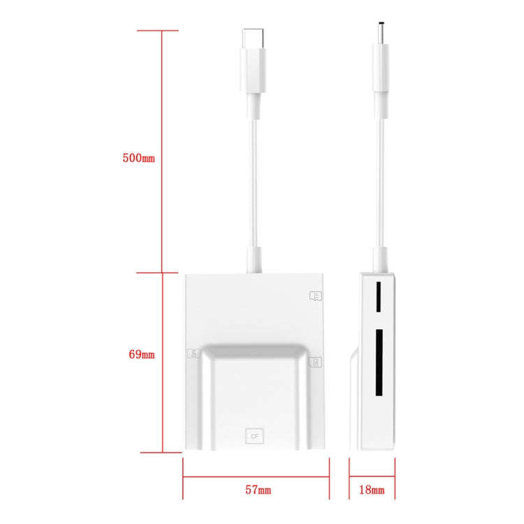 NK-3057H 4 in 1 USB-C/Type-C Multifunctional Card Reader