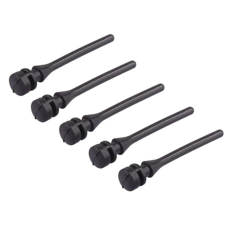 60 PCS 40mm Anti Vibration Soft Damping Nail Rubber Silicone Computer Fan Screw (Black)