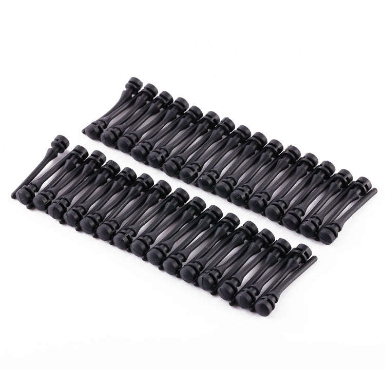 60 PCS 40mm Anti Vibration Soft Damping Nail Rubber Silicone Computer Fan Screw (Black)