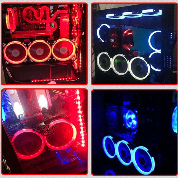 Color LED 12cm 3pin Computer Components Chassis Fan Computer Host Cooling Fan Silent Fan Cooling,...