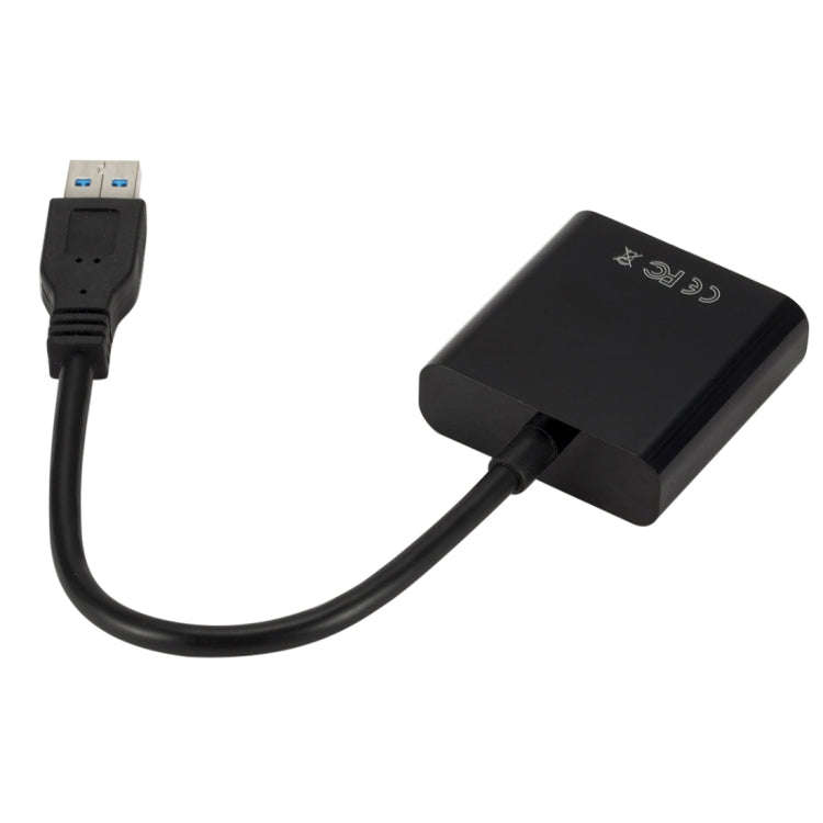 External Graphics Card Converter Cable USB3.0 to VGA, Resolution: 1080P(Black)