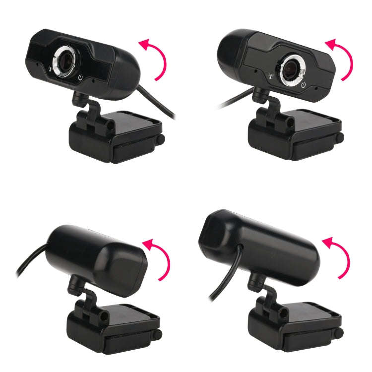 HXSJ S50 30fps 100 Megapixel 720P HD Webcam for Desktop / Laptop / Smart TV, with 10m Sound Absor...