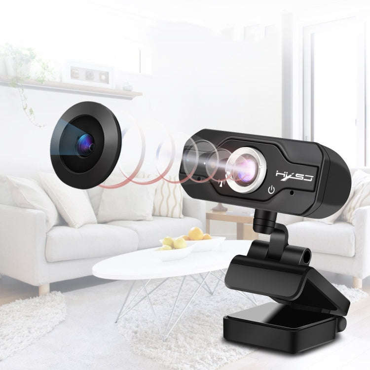 HXSJ S50 30fps 100 Megapixel 720P HD Webcam for Desktop / Laptop / Smart TV, with 10m Sound Absor...