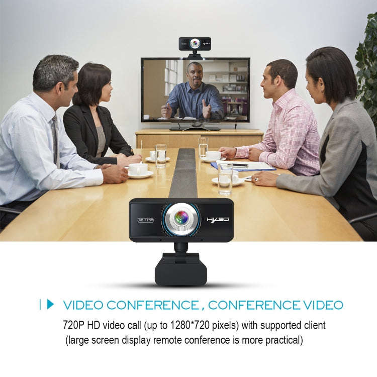 HXSJ S90 30fps 1 Megapixel 720P HD Webcam for Desktop / Laptop / Android TV, with 8m Sound Absorb...