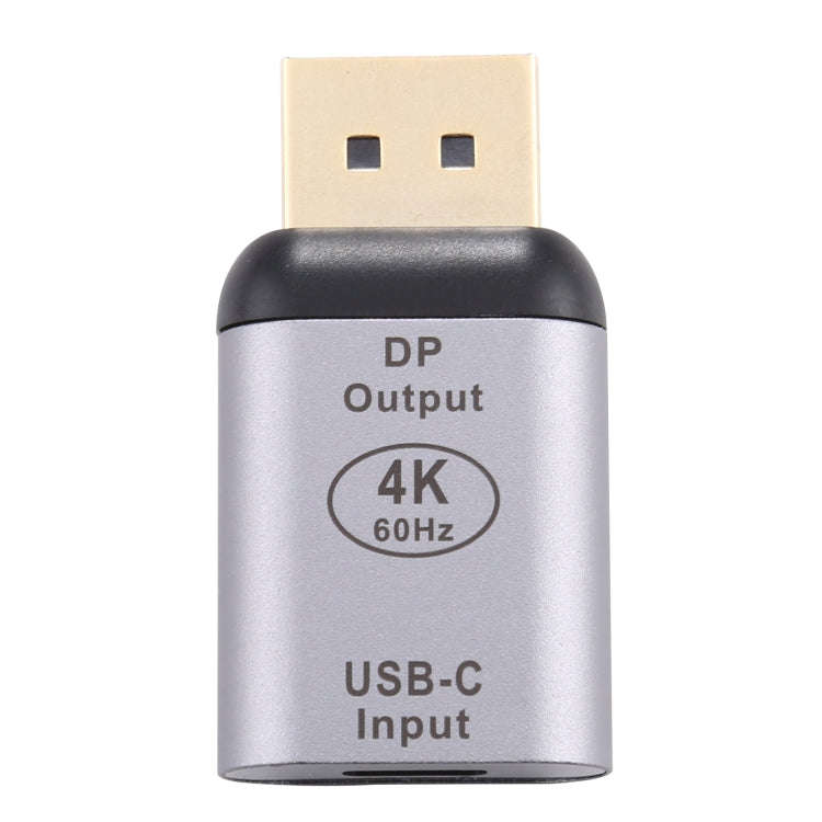 Type-C / USB-C Female to Big DP Male Aluminium Alloy Adapter (Silver)