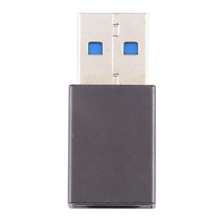 USB 3.0 Male to Type-C / USB-C Female Aluminium Alloy Adapter (Black)