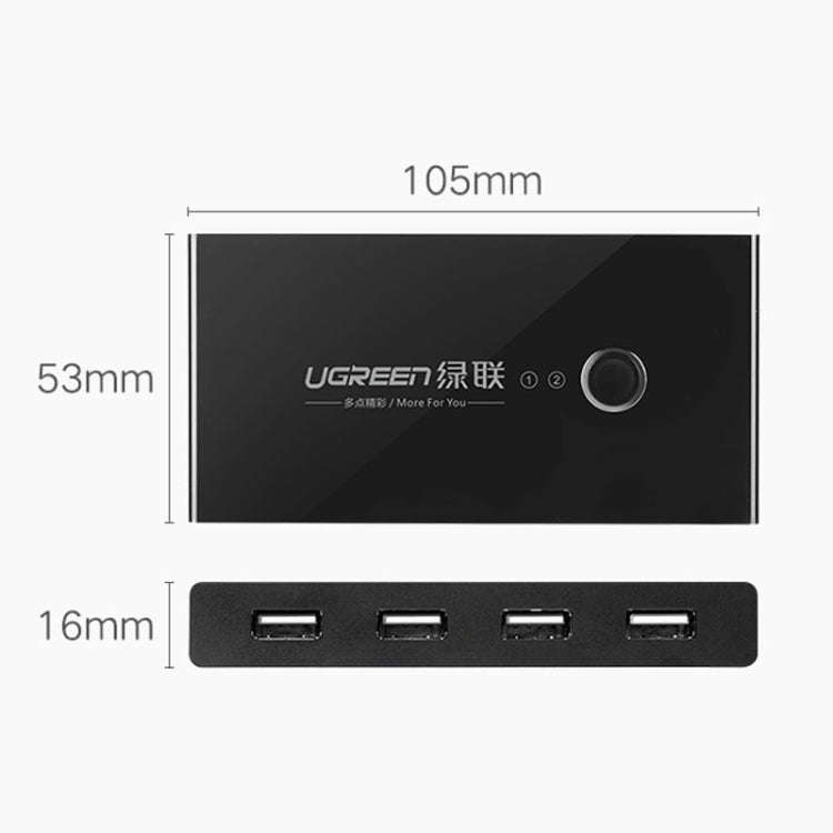 Ugreen USB Switch Selector 2 USB Ports Sharing 4 USB Ports Switcher Adapter for Mouse, Keyboard, ...