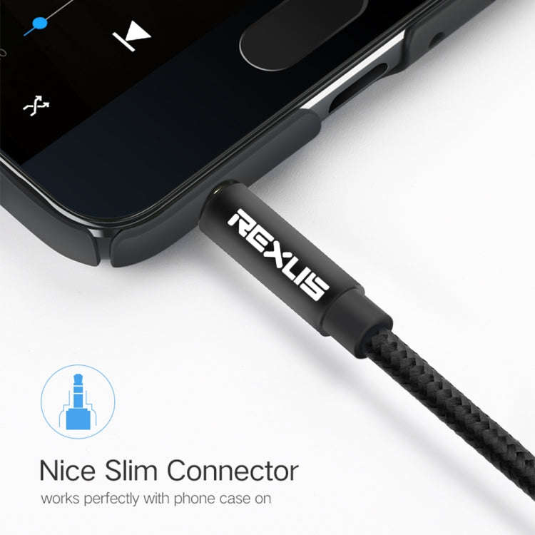 REXLIS 3629 3.5mm Male to Male Car Stereo Gold-plated Jack AUX Audio Cable for 3.5mm AUX Standard...