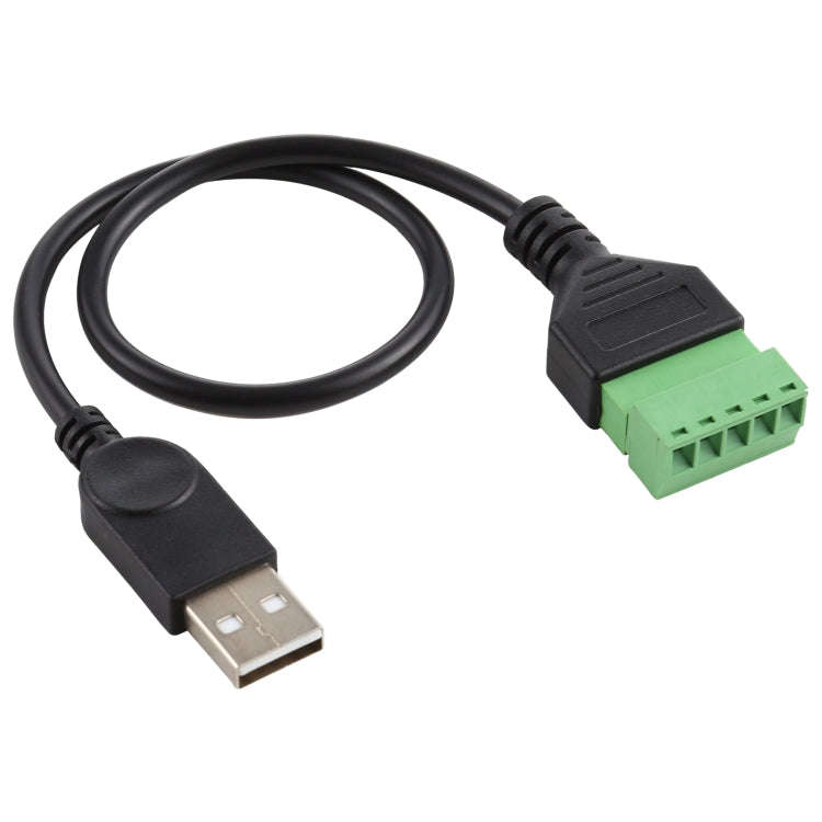 USB Male to 5 Pin Pluggable Terminals Solder-free USB Connector Solderless Connection Adapter Cab...