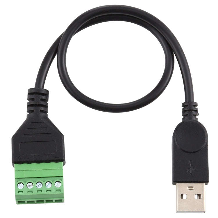 USB Male to 5 Pin Pluggable Terminals Solder-free USB Connector Solderless Connection Adapter Cab...