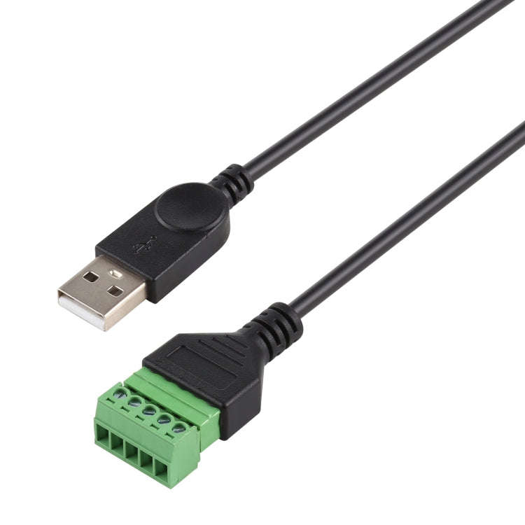 USB Male to 5 Pin Pluggable Terminals Solder-free USB Connector Solderless Connection Adapter Cab...