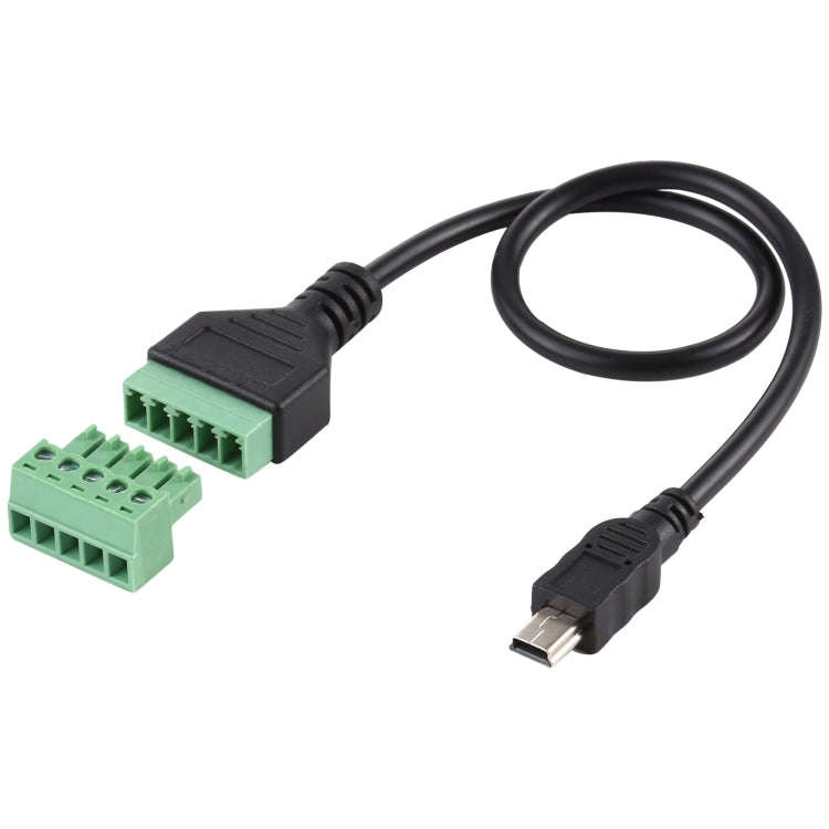 Mini 5 Pin Male to 5 Pin Pluggable Terminals Solder-free USB Connector Solderless Connection Adap...