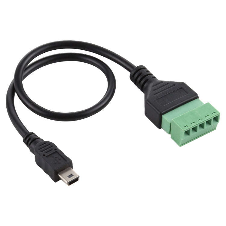 Mini 5 Pin Male to 5 Pin Pluggable Terminals Solder-free USB Connector Solderless Connection Adap...