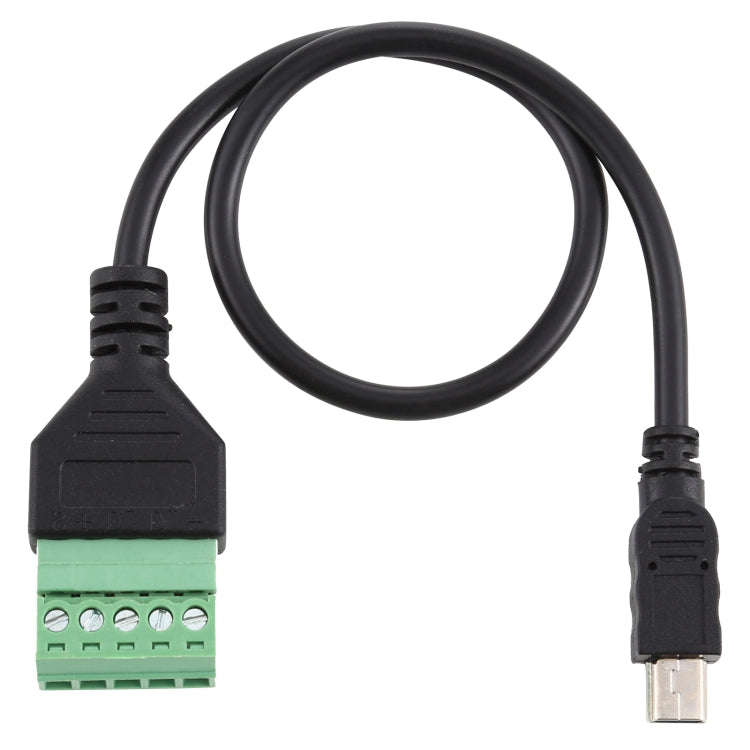 Mini 5 Pin Male to 5 Pin Pluggable Terminals Solder-free USB Connector Solderless Connection Adap...