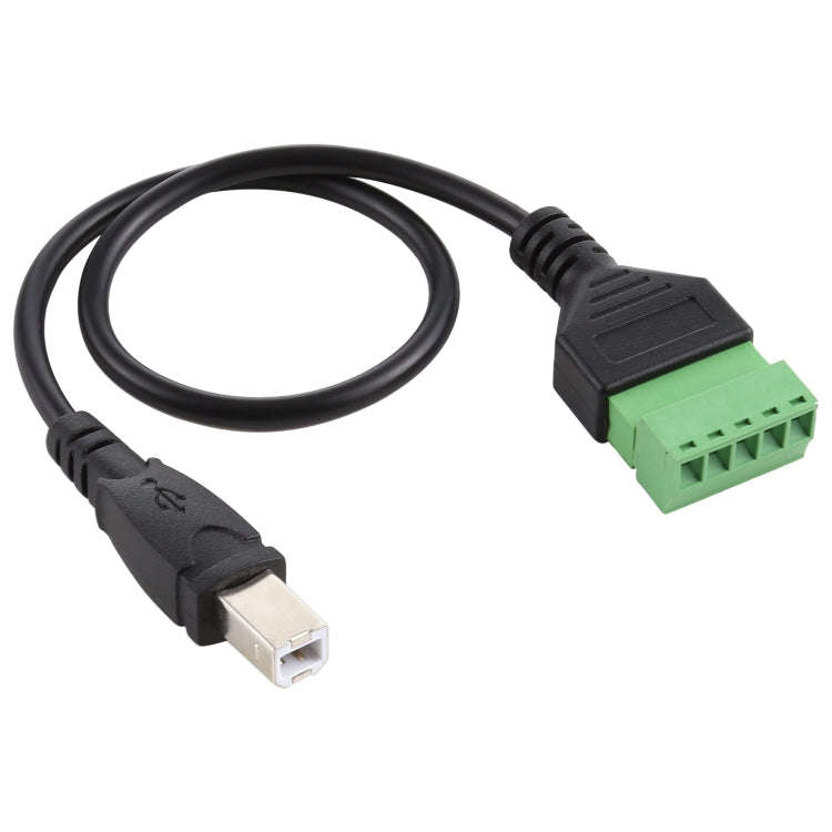 USB Type-B Male Plug to 5 Pin Pluggable Terminals Solder-free USB Connector Solderless Connection...