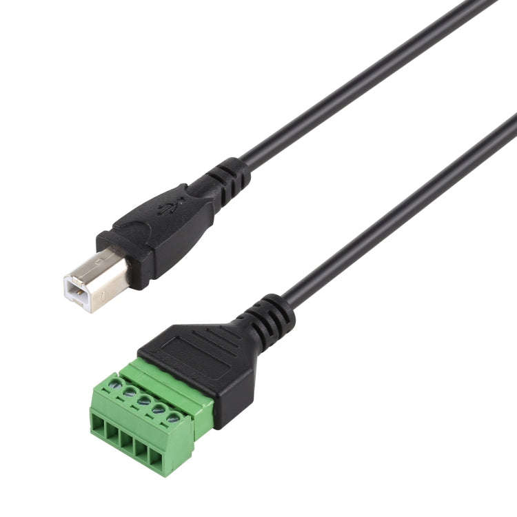 USB Type-B Male Plug to 5 Pin Pluggable Terminals Solder-free USB Connector Solderless Connection...