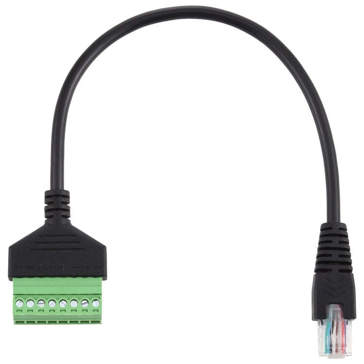 RJ45 Male Plug to 8 Pin Pluggable Terminals Solder-free USB Connector Solderless Connection Adapt...
