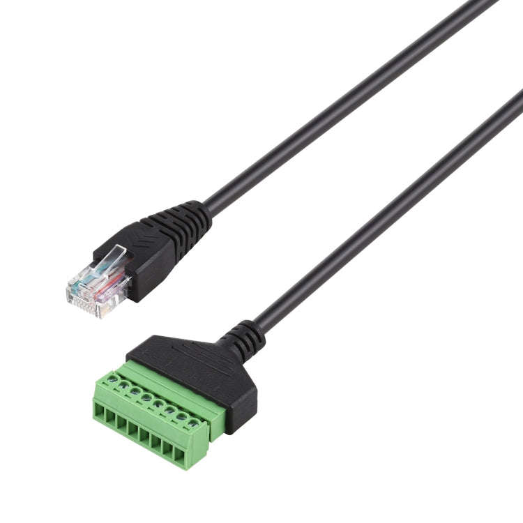 RJ45 Male Plug to 8 Pin Pluggable Terminals Solder-free USB Connector Solderless Connection Adapt...