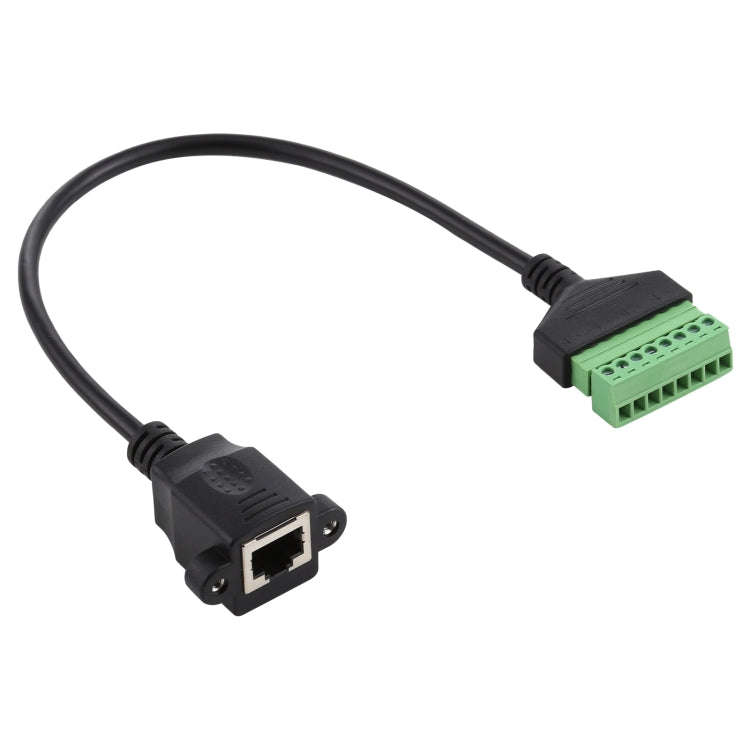 RJ45 Female Plug to 8 Pin Pluggable Terminals Solder-free USB Connector Solderless Connection Ada...