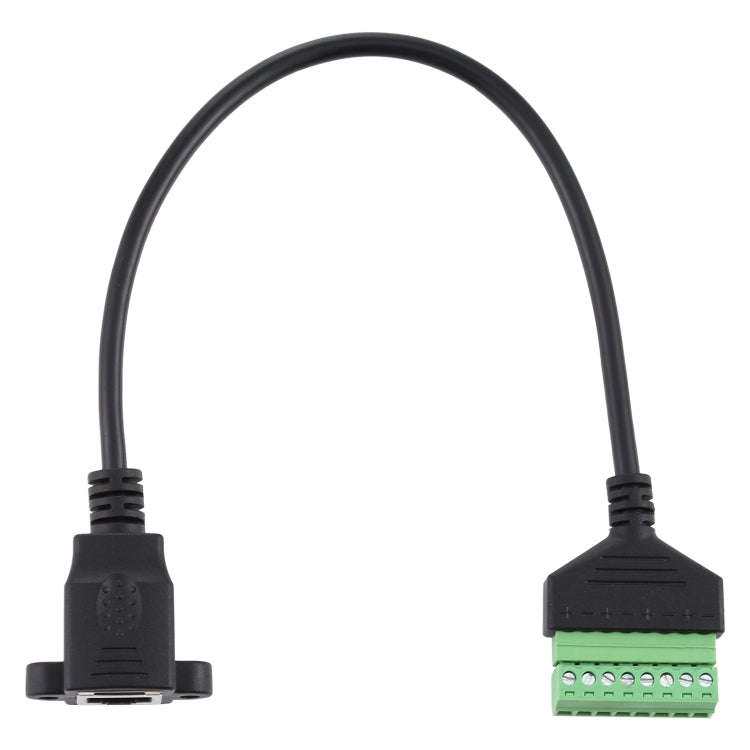 RJ45 Female Plug to 8 Pin Pluggable Terminals Solder-free USB Connector Solderless Connection Ada...