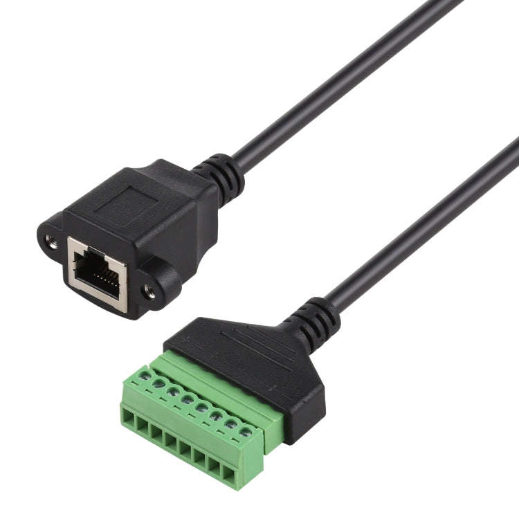 RJ45 Female Plug to 8 Pin Pluggable Terminals Solder-free USB Connector Solderless Connection Ada...