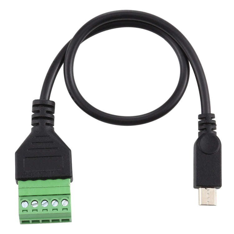 Micro USB Male to 5 Pin Pluggable Terminals Solder-free USB Connector Solderless Connection Adapt...