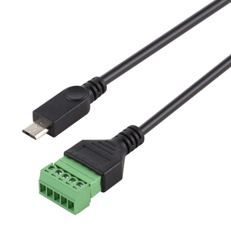 Micro USB Male to 5 Pin Pluggable Terminals Solder-free USB Connector Solderless Connection Adapt...